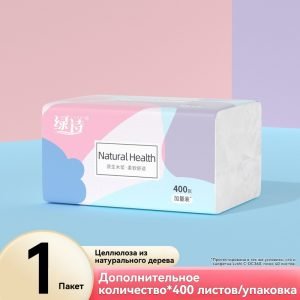 Меловые салфетки рулонные Маньхуа «Зеленая Сила» – 400 листов, 30 упаковок в коробке