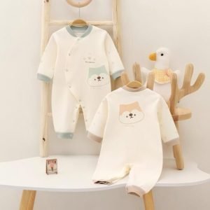 Купальник для малышей "Корона-Медведь" с диагональной застежкой