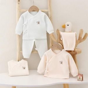 Костюм детский для новорожденных с принтом Мики Мауса — хлопковый раздельный линейк на осень