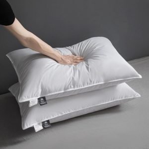 Подушка-пуховая премиум класса из белого гусячего пуха и перьев