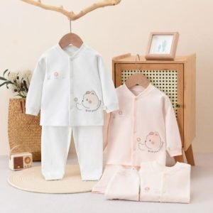 Разделяемый набор детского белья для новорожденных 100% хлопок — цветок и песок, подобие, ночная рубашка