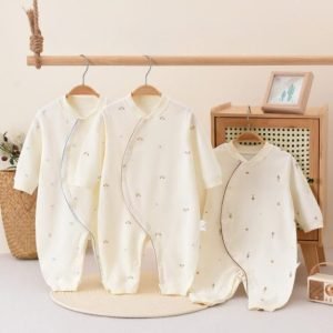 Боди для младенцев новорожденных 100% хлопок — всесезонный, наклонные пуговицы
