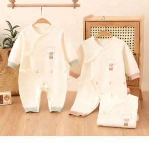 Боди для новорожденных категории А 100% хлопок — элегантный мишка, бабочка