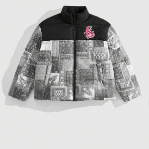 Новое зимнее утеплённое пальто с ватой, с высоким воротником, короткое крой