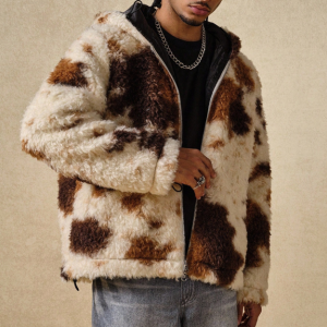 Худи с капюшоном и молнией, с пушkinsкой отделкой и принтом, длязимы и осени