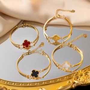 Новый европейско-американский стиль браслет с клевером