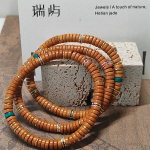 Резной Браслет «Удача» из Натуральных Косточек Оливы