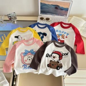 儿童长袖T恤秋冬季打底衫纯棉婴儿新款
