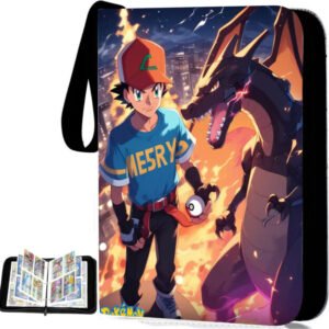 Pokémon карты держателя альбома торговой карты, PU - папка на 400/900 карточек с водонепроницаемой торговой картой на молнии
