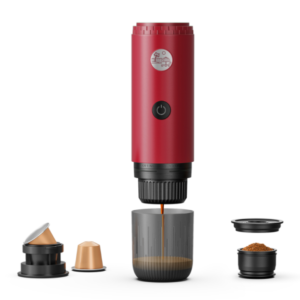 кофемашина Car Coffee Maker с функцией автономного нагрева и экстракции эспрессо.Приготовление напитка за 4 минуты с помощью подноса для порошка и подноса для капсул.Беспроводная зарядка мощностью 100 Вт для 60 чашек.Экстракция при высокой температуре и высоком давлении. Батарея ёмкостью 7500 мА·ч.Качество поставляется непосредственно с завода