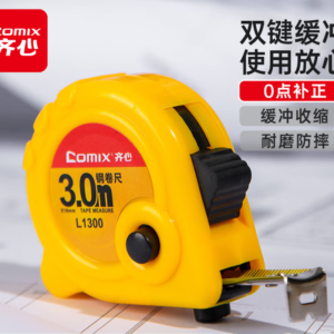 Рулетка стальная QiXin L1300, 3 м, желтая