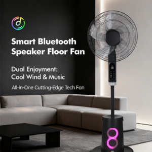 дистанционно управляемый настольный вентилятор с Bluetooth-динамиком и функцией вентиляции Вентилятор: 16-дюймовый многофункциональный солнечный вентилятор с 12 режимами скорости, цифровым светодиодным дисплеем, тремя режимами воздушного потока (Нормальный/Природный/Режим сна), дальностью подачи воздуха от 5 до 8 м, широким углом колебаний около 70°